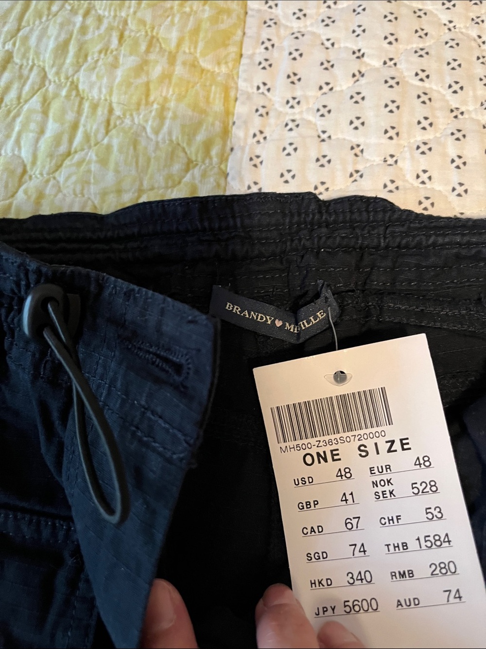 Brandy Melville Black Drawstring Cargo Pants